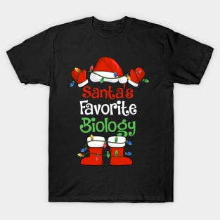 Santa's Favorite Biology Funny Christmas Pajamas T-Shirt